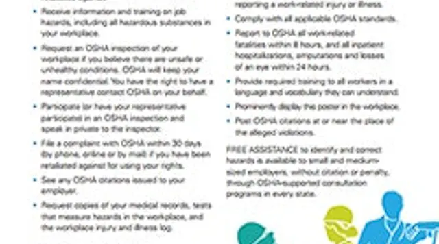 Osha Rights Poster Osha Right To Know Poster Labor Posters SDEAHR