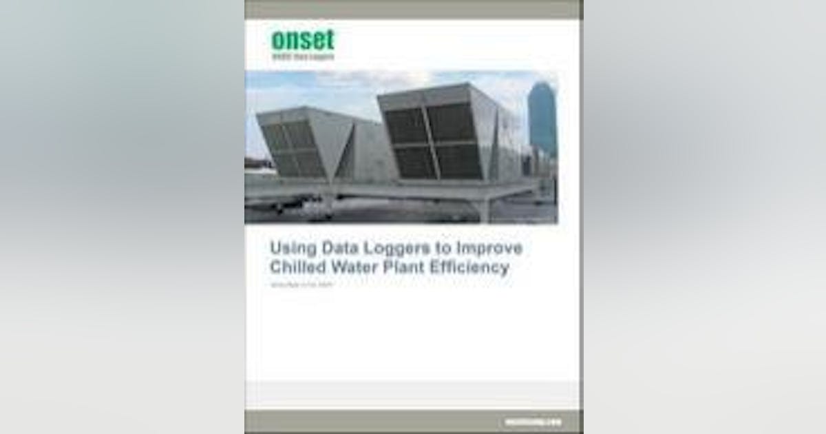 Onset Launches Guide for Using Data Loggers to Improve Chilled Water ...