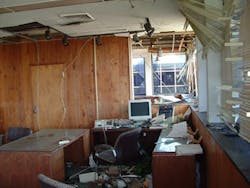 Hurricane Rita caused damage to executive office inside a chemical facility Hurricane Rita caused damage to executive office inside a chemical facility