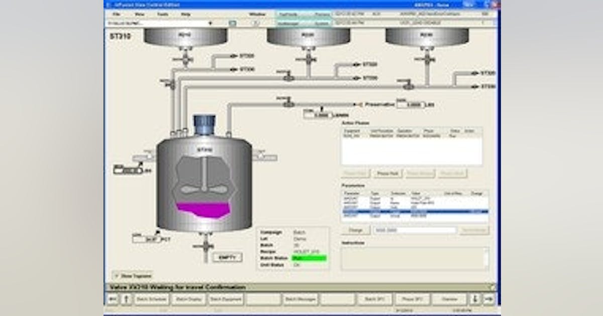Invensys Releases New Wonderware InBatch Version | Chemical Processing ...