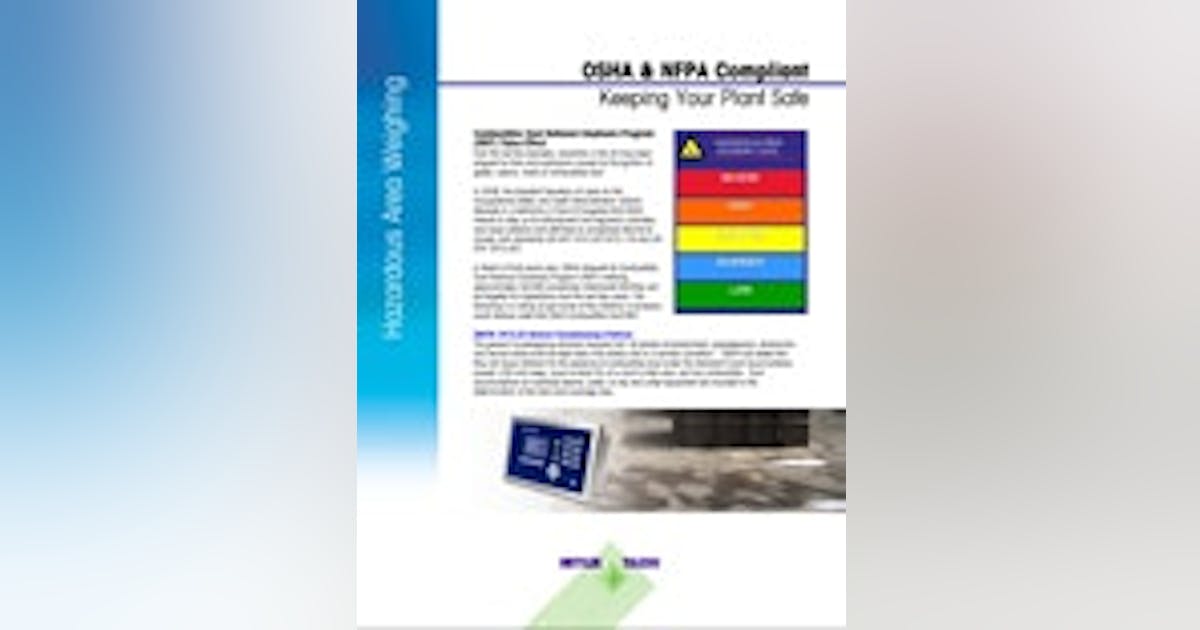 White Paper | OSHA & NFPA Compliant: Keeping Your Plant Safe | Chemical ...