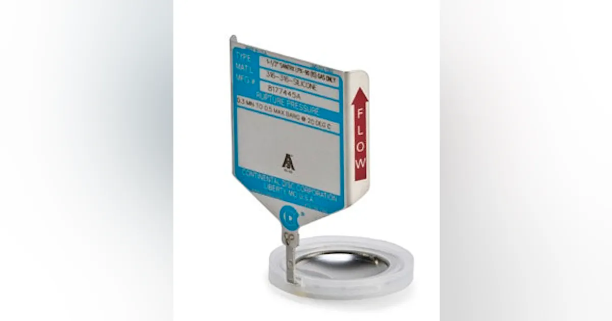Safety | Continental Disc Unveils Sanitrx Rupture Disc | Chemical ...