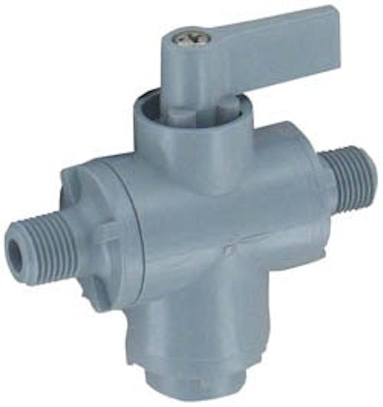 ThreeWay ShutOff Valve Offers Handle With 180Degree Rotation