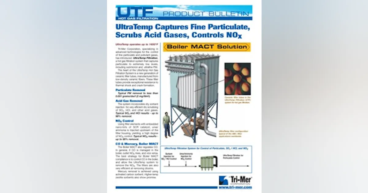 Trimerizer Reactor Filtration | | Product Bulletin Features TriMer s Filtration System ...