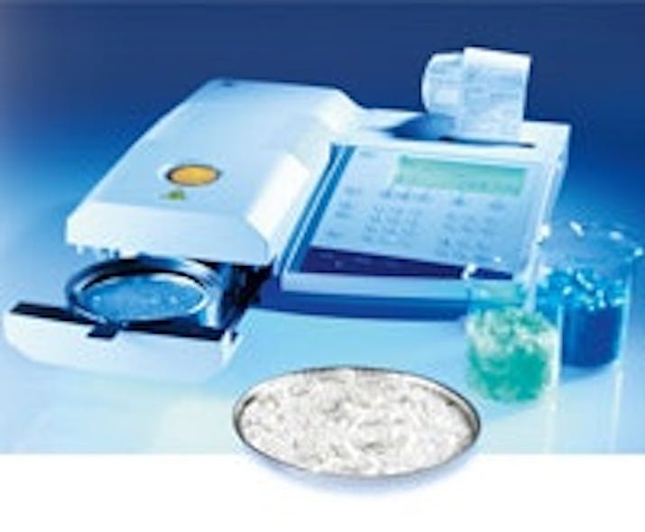 Moisture Analyzer Is Designed for Plastics Chemical Processing
