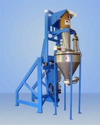 Material Handling Material Transfer Showcases Drum System With Surge Hopper Chemical