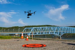 Tracking Construction Progress Figure 1. Aerial imagery from drones enables dimensionally accurate 3D modeling of entire 400-acre site. Tracking Construction Progress Figure 1. Aerial imagery from drones enables dimensionally accurate 3D modeling of entire 400-acre site.