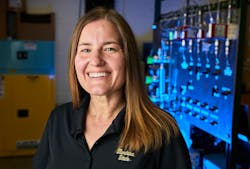 Stephanie Wettstein is pictured in her lab in Bozeman, Mont. Stephanie Wettstein is pictured in her lab in Bozeman, Mont.