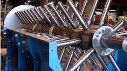 Figure 4: The pin mixer’s visible interior shows the arrangement of pins fabricated and designed for optimal blending retention. Figure 4: The pin mixer’s visible interior shows the arrangement of pins fabricated and designed for optimal blending retention.