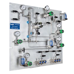 Figure 2. Adding modern gas pressure control panels to existing gas distribution systems allows maintenance technicians to more easily access components that need to be repaired or replaced.