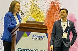 Gregory See Hoye, market manager for Dedert, gets ready to speak about the need for partnerships among process solutions providers, ingredient producers and other key players in the supply chain to deliver on new market demands, including lithium battery powders. Gregory See Hoye, market manager for Dedert, gets ready to speak about the need for partnerships among process solutions providers, ingredient producers and other key players in the supply chain to deliver on new market demands, including lithium battery powders.