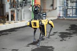 Figure 2. Wacker’s robot patrols a defined area at its Nünchritz polysilicons plant in Germany. Figure 2. Wacker’s robot patrols a defined area at its Nünchritz polysilicons plant in Germany.