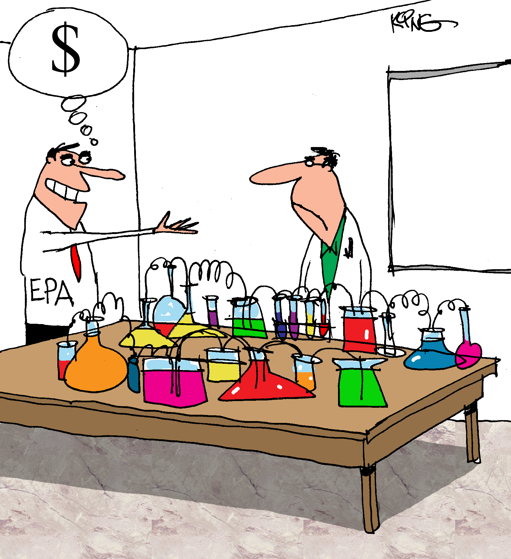 Of course you can develop all the new chemicals you want. They just have to be non-toxic, non-flammable, and environmentally friendly. You know, like water.&rdquo; By John Herber