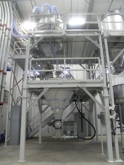 Figure 4. A dense-phase conveyor can handle materials such as different sands, feldspar, ashes, glass cullet, alumina, glass batch mix, carbon black, resins and beans. Figure 4. A dense-phase conveyor can handle materials such as different sands, feldspar, ashes, glass cullet, alumina, glass batch mix, carbon black, resins and beans.