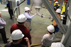 Figure 1. In pressurized or pressure systems, the bulk material is charged into an air or gas stream operated at higher than atmospheric pressures. Figure 1. In pressurized or pressure systems, the bulk material is charged into an air or gas stream operated at higher than atmospheric pressures.