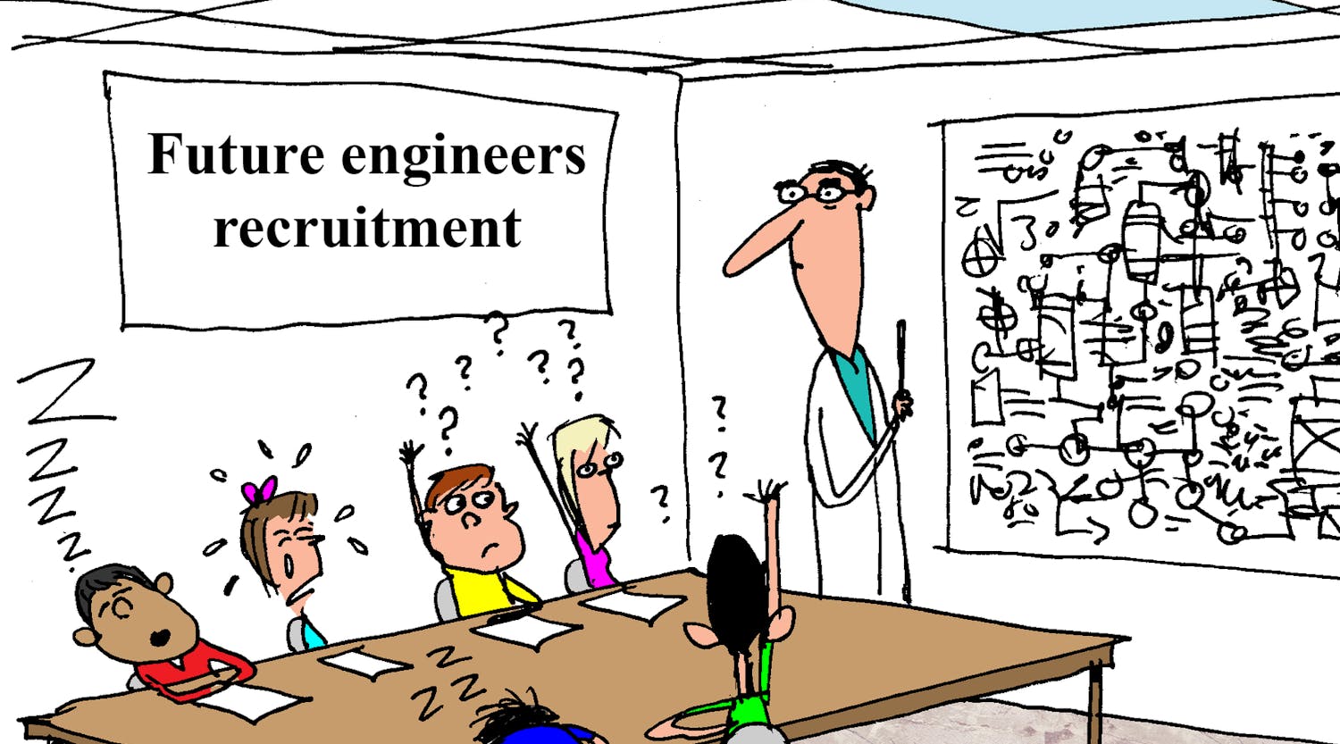 Future Engineers Recruitment cartoon