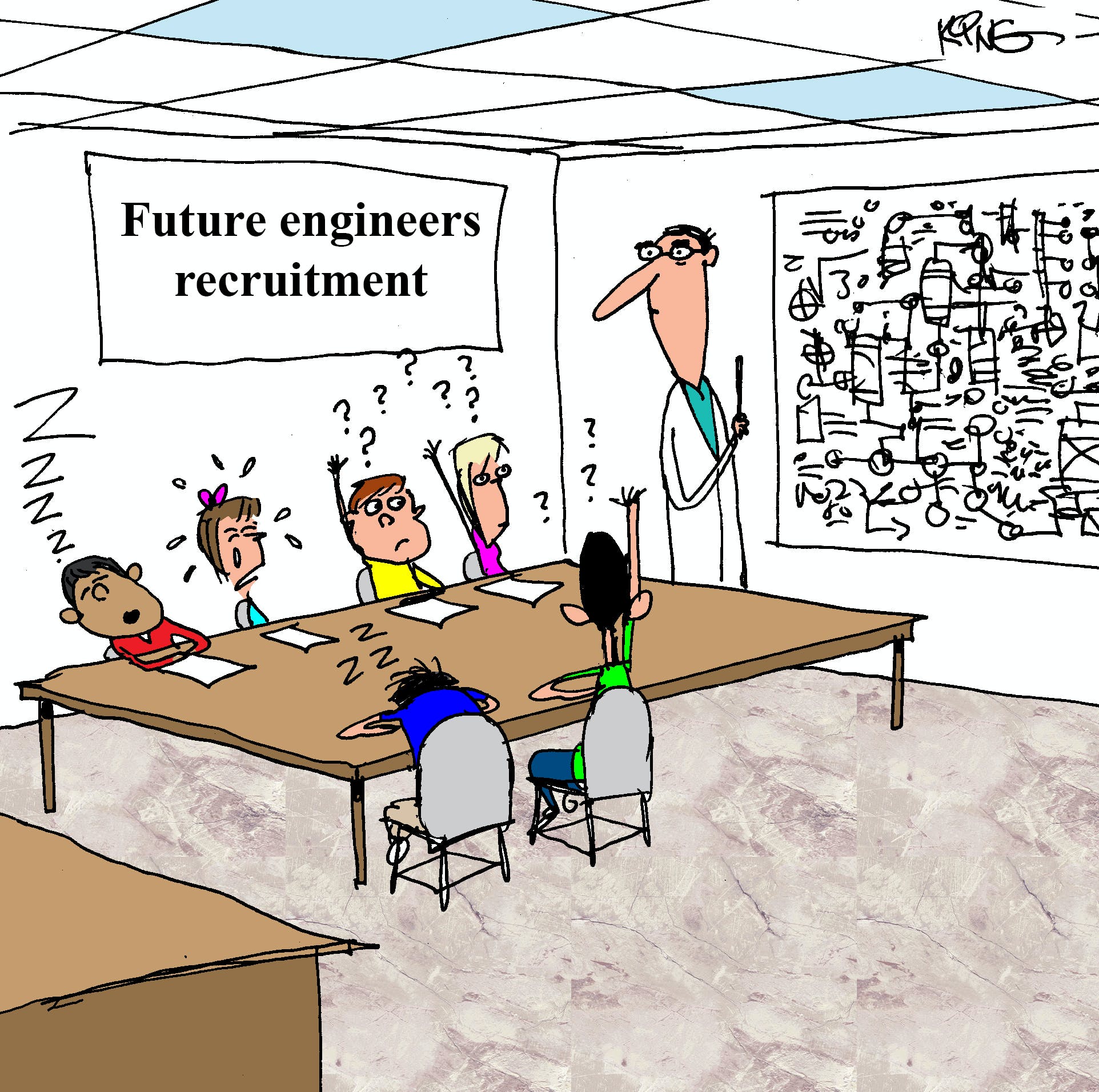 Future Engineers Recruitment cartoon