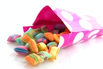 Bag of colorful mixed candy