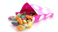 Bag of colorful mixed candy