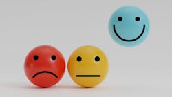 Smile face icon with regular and sad emotion Smile face icon with regular and sad emotion