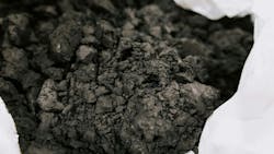 Black mass material ready for processing at Electra Battery Materials Corp.'s refinery. Black mass material ready for processing at Electra Battery Materials Corp.'s refinery.