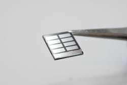 Perovskite solar cells like this one, made by Xiwen Gong’s group, could make solar energy cheaper and more environmentally friendly—but they degrade faster than silicon. In a study published in the journal Matter, the team discovered how to make the black perovskite film last longer. Perovskite solar cells like this one, made by Xiwen Gong’s group, could make solar energy cheaper and more environmentally friendly—but they degrade faster than silicon. In a study published in the journal Matter, the team discovered how to make the black perovskite film last longer.