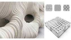 The new, 3D-printed concrete will be able to pull carbon from the air due to its intricate, porous structure. The new, 3D-printed concrete will be able to pull carbon from the air due to its intricate, porous structure.