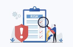 Risk control with shield symbol Risk control with shield symbol