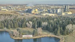 Aerial photograph of Dow, Inc.&rsquo;s manufacturing site in Fort Saskatchewan, Alberta, Canada.