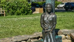 This statue of Rachel Carson author of 'Silent Spring' sits at Waterfront Park in Woods Hole, Massachusetts. This statue of Rachel Carson author of 'Silent Spring' sits at Waterfront Park in Woods Hole, Massachusetts.