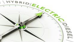 3D illustration of a compass with needle pointing the word electric.