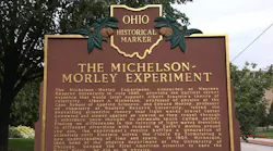 Historical marker sign for the Michelson-Morley Experiment found in Ohio