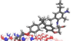Representation of an interface in a composite material. Representation of an interface in a composite material.