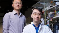 Rice University researchers Haotian Wang (left) and Feng-Yang Chen say they have discovered a new reactor system could decarbonize ammonia production and treat nitrate-contaminated water.