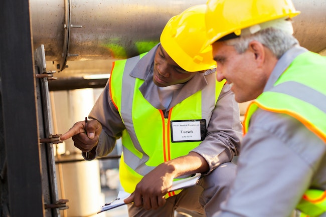 Young industrial worker