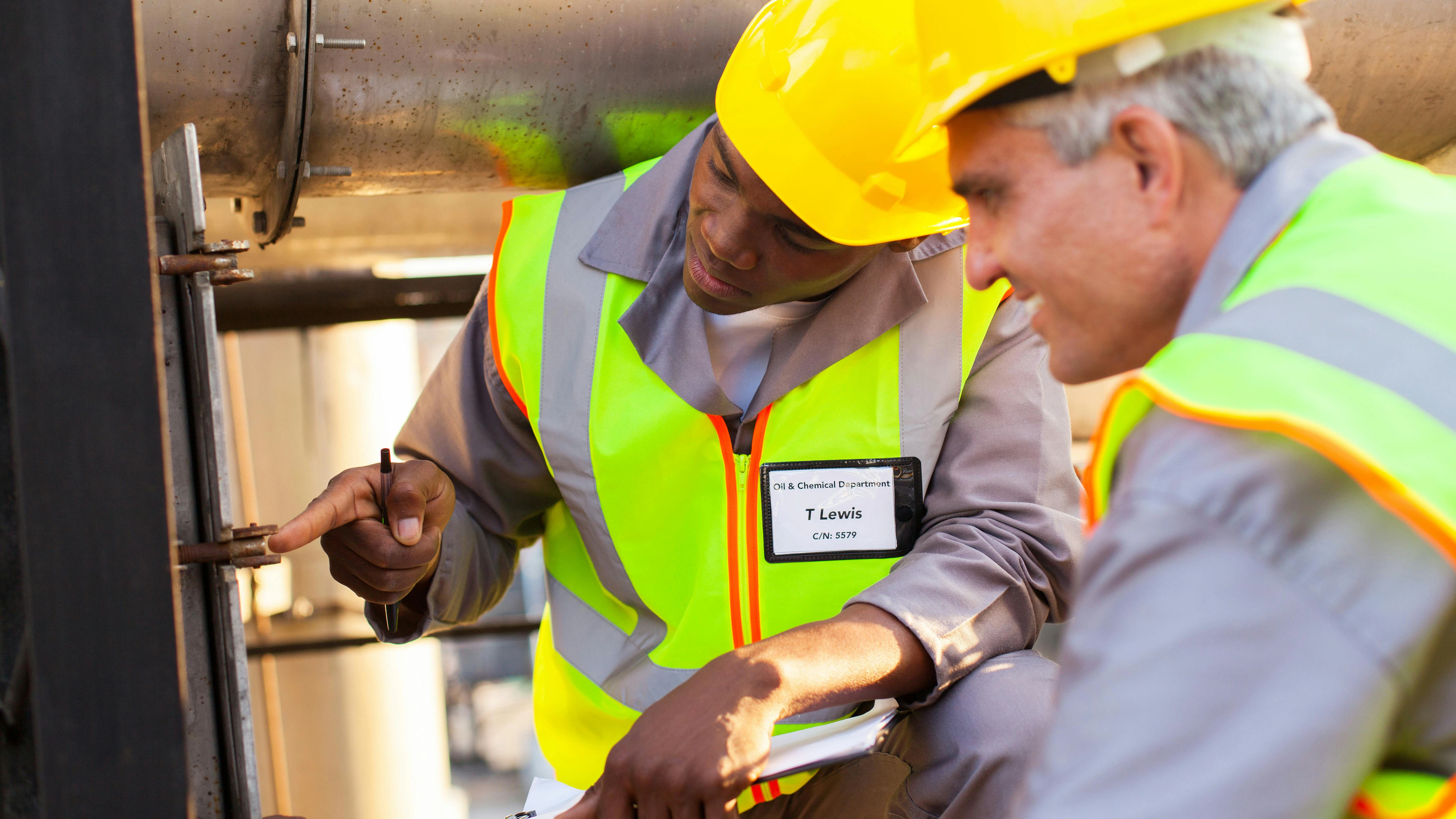 Young industrial worker