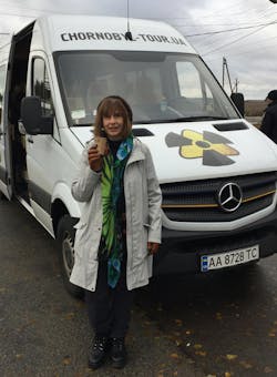 Like her character Dr. Jaq Silver, author Fiona Erskine toured Chornobyl to find answers. Like her character Dr. Jaq Silver, author Fiona Erskine toured Chornobyl to find answers.