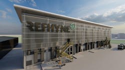 The 100-MW REFHYNE II electrolyzer will produce up to 44,000 kilograms of renewable hydrogen each day. The 100-MW REFHYNE II electrolyzer will produce up to 44,000 kilograms of renewable hydrogen each day.