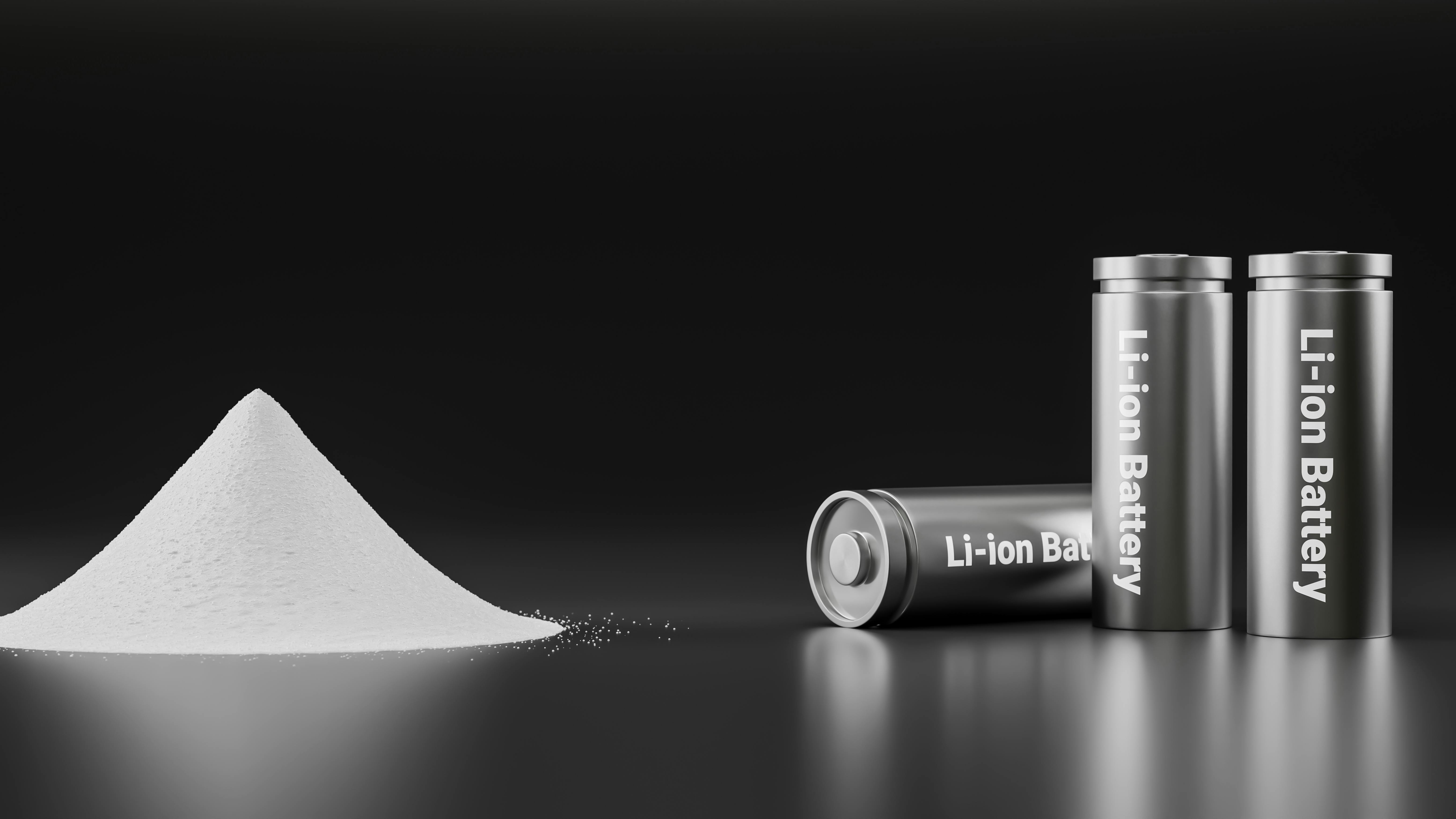 lithium-ion battery on black backgroun