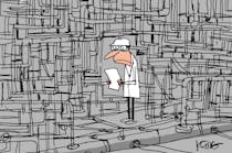 Engineer Is Lost In A Maze Of Pipes In A Cartoon Drawn By Jerry King Engineer Is Lost In A Maze Of Pipes In A Cartoon Drawn By Jerry King