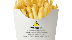 Prop 65 warning on French Fries