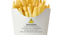 Prop 65 warning on French Fries Prop 65 warning on French Fries
