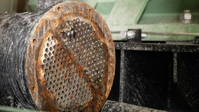 Condenser tube fouling with the limestone slag
