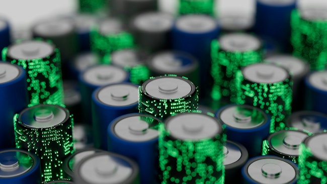 Battery renewable energy innovation EV lithium 3d illustration