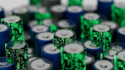 Battery renewable energy innovation EV lithium 3d illustration Battery renewable energy innovation EV lithium 3d illustration