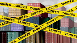 Economic tariffs and government taxation or punative tariff trade policy or duties imposed on imports and exports by a government on imported or exported goods as Protectionism as a 3D illustration.