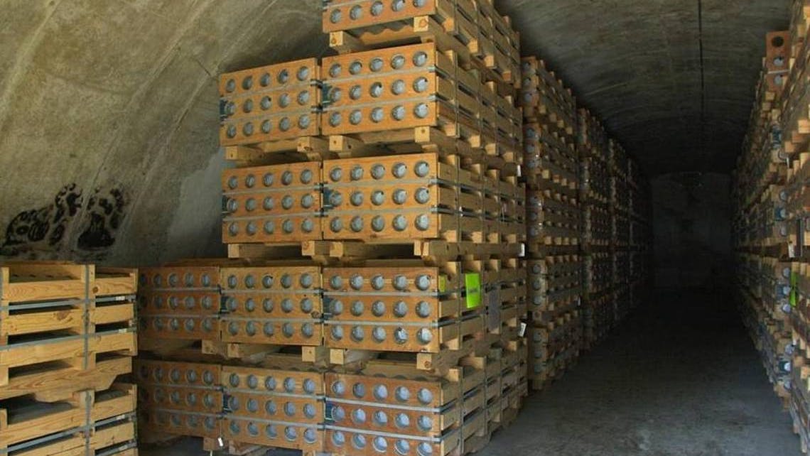 M55 rockets containing VX nerve agent are stored in an earth-covered bunker called an igloo at Blue Grass Army Depot near Richmond.