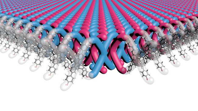 mechanically interlocked material looks like chainmail and has Kevlar-like properties