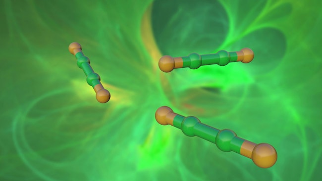 Molecular structure of acetylene