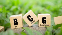Wooden blocks with B, C and G for Bioeconomy, circular economy, green economy Wooden blocks with B, C and G for Bioeconomy, circular economy, green economy